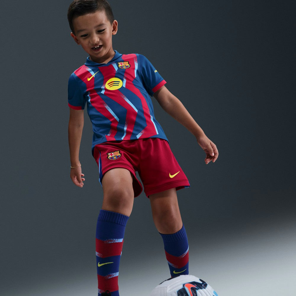 Barcelona Preschool 2025/26 Fourth Stadium Kit Set - Nike Blue/Red