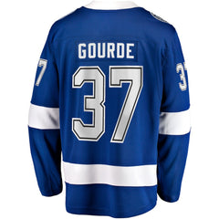 NHL Blue Yanni Gourde Tampa Bay Lightning Fanatics Home Breakaway Jersey