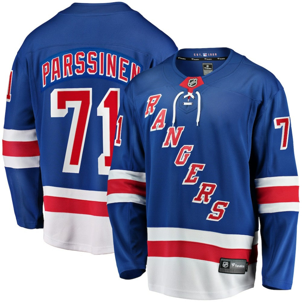 NHL Blue Juuso Parssinen New York Rangers Fanatics Home Breakaway Jersey