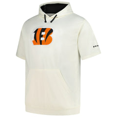 Profile Big & Tall Chest Print and Logo Short Sleeve Pullover Hoodie - Cincinnati Bengals