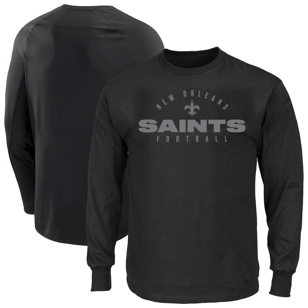 Big & Tall Coverage Scheme Long Sleeve T-Shirt - New Orleans Saints