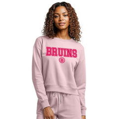 NHL Pink Boston Bruins Concepts Sport Women's Tonal Pullover Sweatshirt