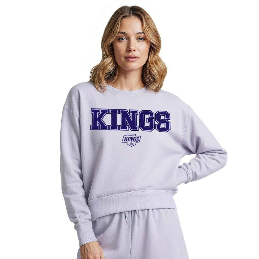 NHL Light Purple Los Angeles Kings Concepts Sport Women's Tonal Pullover Sweatshirt
