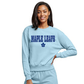 NHL Light Blue Toronto Maple Leafs Concepts Sport Women's Tonal Pullover Tri-Blend Sweatshirt
