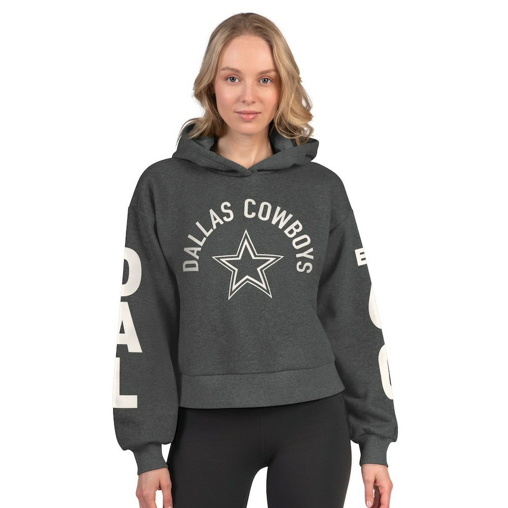 Starter Women's Star Player Cropped Fleece Pullover Hoodie - Dallas Cowboys
