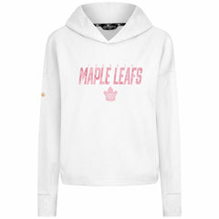 NHL White Toronto Maple Leafs Levelwear Women's Mother's Day Sweet Floral Pullover Hoodie