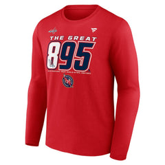 NHL Red Alexander Ovechkin Washington Capitals Fanatics NHL All-Time Leading Goal Scorer The Great 895 Long Sleeve T-Shirt