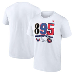 NHL White Alexander Ovechkin Washington Capitals Fanatics NHL All-Time Leading Goal Scorer The History of 895 T-Shirt