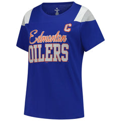 NHL Royal Connor McDavid Edmonton Oilers Fanatics Women's Plus Size Name & Number Scoop Neck T-Shirt