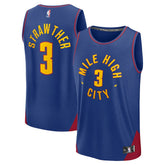 NBA Julian Strawther Denver Nuggets Fast Break Replica Player Jersey sale