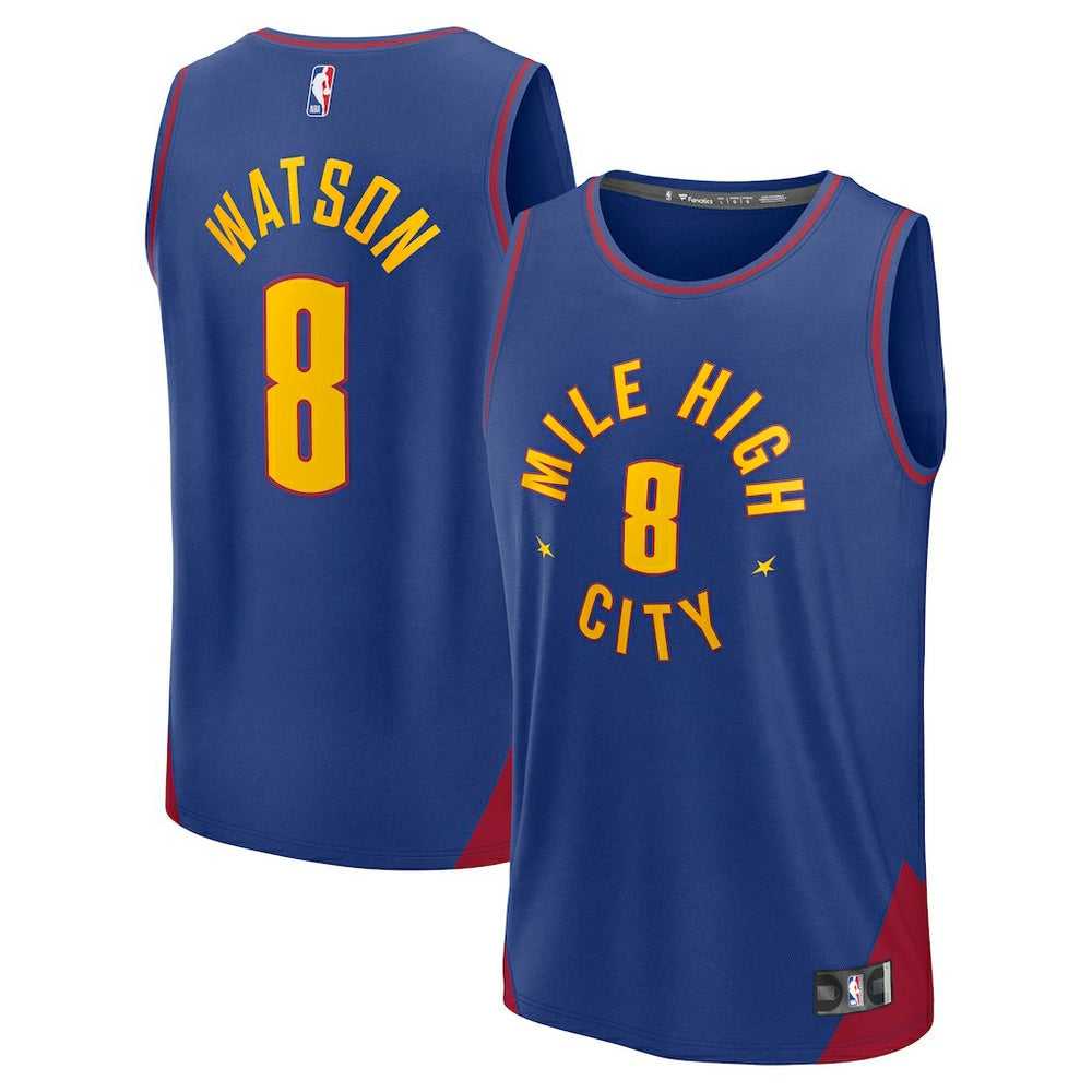NBA Peyton Watson Denver Nuggets Fast Break Replica Player Jersey sale