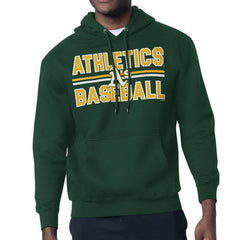 MLB Athletics Starter Team Mesh Print Graphic Pullover Hoodie