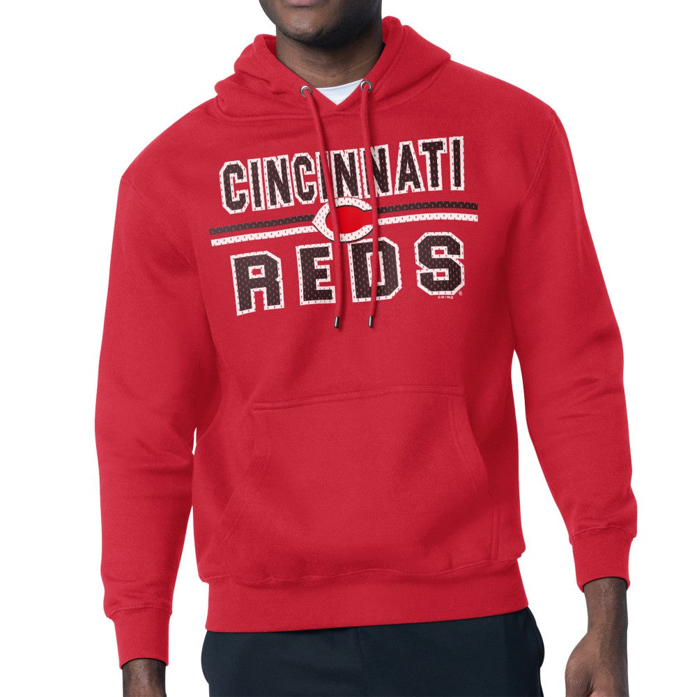 MLB Cincinnati Reds Starter Team Mesh Print Graphic Pullover Hoodie