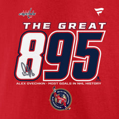 NHL Red Alexander Ovechkin Washington Capitals NHL All-Time Leading Goal Scorer 895 T-Shirt