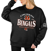 Gameday Couture Women's Oversized Players Only Black Label Pullover Sweatshirt - Cincinnati Bengals