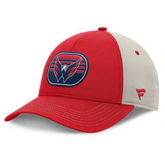 NHL Red/Gray Washington Capitals Fanatics 2025 Stanley Cup Playoffs Locker Room Trucker Adjustable Hat