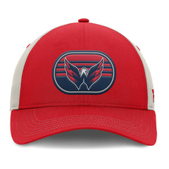NHL Red/Gray Washington Capitals Fanatics 2025 Stanley Cup Playoffs Locker Room Trucker Adjustable Hat