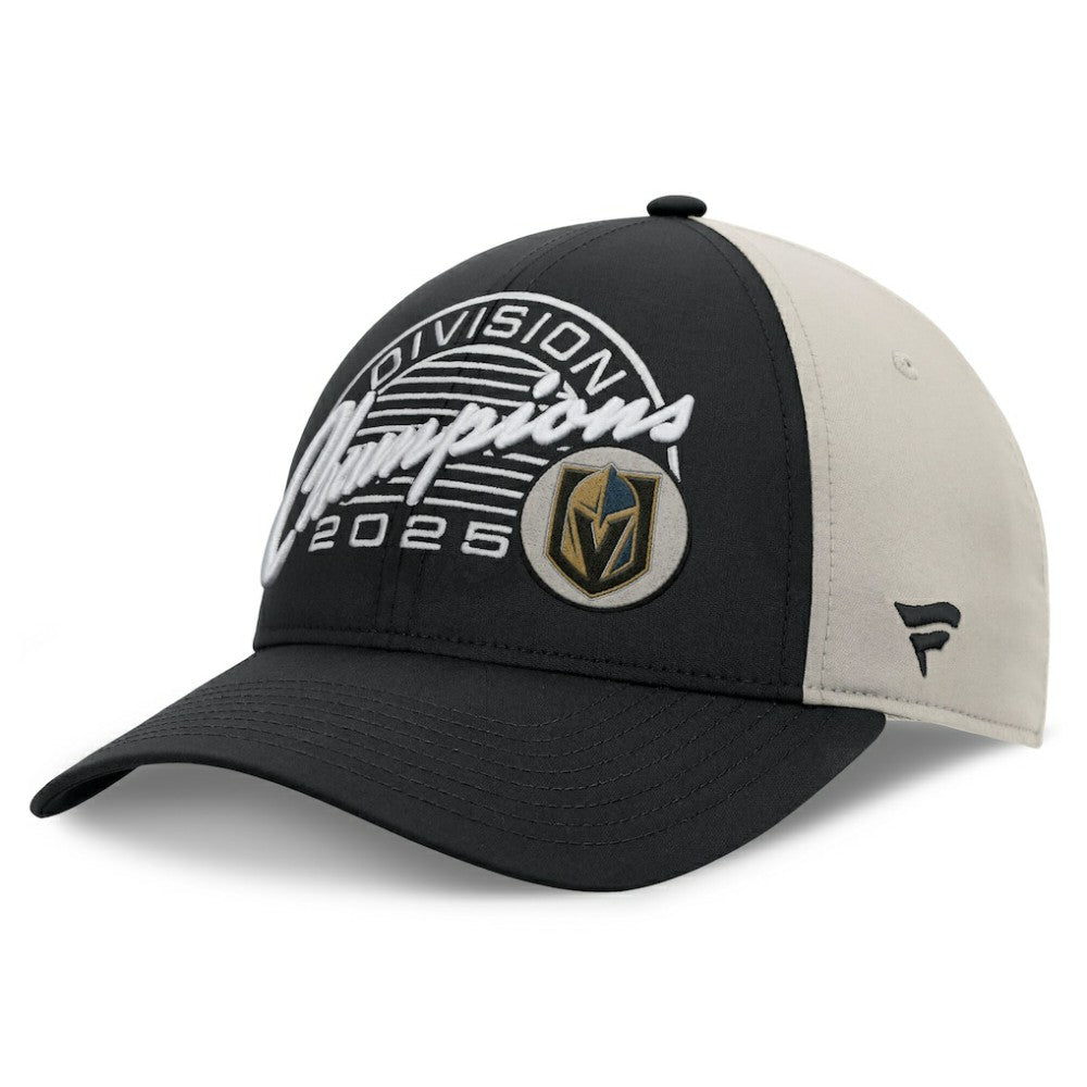 NHL Black Vegas Golden Knights Fanatics 2025 Pacific Division Champions Locker Room Adjustable Hat