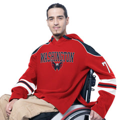 NHL Red Washington Capitals G-III Sports by Carl Banks Adaptive Wear Lord Stanley Hooded Long Sleeve Sweatshirt
