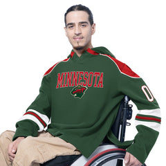NHL Green Minnesota Wild G-III Sports by Carl Banks Adaptive Wear Lord Stanley Hooded Long Sleeve Sweatshirt