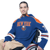 NHL Royal New York Islanders G-III Sports by Carl Banks Adaptive Wear Lord Stanley Hooded Long Sleeve Sweatshirt