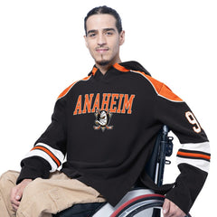 NHL Black Anaheim Ducks G-III Sports by Carl Banks Adaptive Wear Lord Stanley Hooded Long Sleeve Sweatshirt