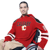 NHL Red Calgary Flames G-III Sports by Carl Banks Adaptive Wear Lord Stanley Hooded Long Sleeve Sweatshirt