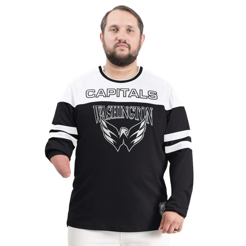 NHL Black Washington Capitals G-III Sports by Carl Banks Adaptive Wear Outlast Durene Long-Sleeve T-Shirt