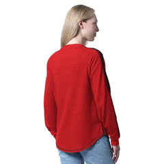 NHL Red Chicago Blackhawks G-III 4Her by Carl Banks Women's Advantage Thermal Long-Sleeve Tri-Blend T-Shirt