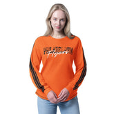 NHL Orange Philadelphia Flyers G-III 4Her by Carl Banks Women's Advantage Thermal Long-Sleeve Tri-Blend T-Shirt
