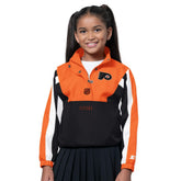NHL Orange/Black Philadelphia Flyers Starter Girls Key Player Half Zip Jacket