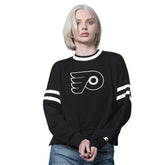 NHL Black Philadelphia Flyers Starter Women's Rally Fleece Cropped Sweatshirt