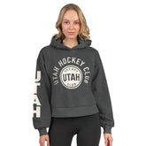 NHL Heather Charcoal Utah Mammoth Starter Women's Star Player Cropped Fleece Hoodie
