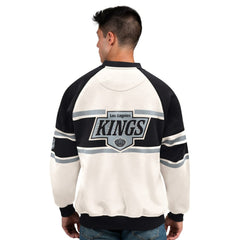 NHL White Los Angeles Kings Starter Male Adult Defense Fleece Crewneck Sweatshirt