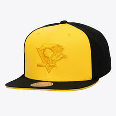 NHL Gold/Black Pittsburgh Penguins Mitchell & Ness Color Pop Snapback Hat