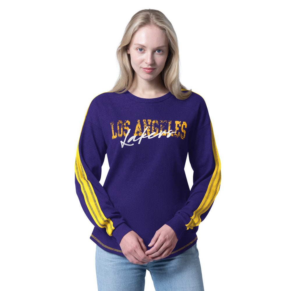 NBA Los Angeles Lakers G-III 4Her by Carl Banks Women's Advantage Tri-Blend Long Sleeve T-Shirt