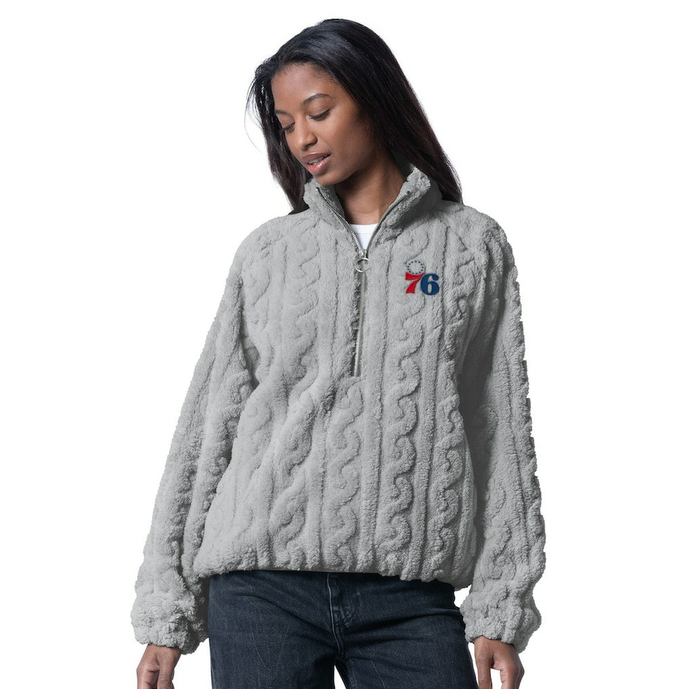 NBA Philadelphia 76ers G-III 4Her by Carl Banks Women's Champ Half-Zip Pullover
