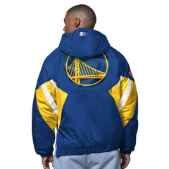 NBA Golden State Warriors Starter The Line Up Oxford Crinkle Half-Zip Hooded Jacket sale