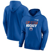 NHL Royal Edmonton Oilers Fanatics 2025 Stanley Cup Playoffs Breakout Fleece Pullover Hoodie