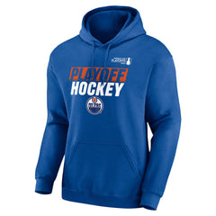 NHL Royal Edmonton Oilers Fanatics 2025 Stanley Cup Playoffs Breakout Fleece Pullover Hoodie