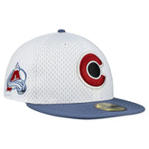 NHL White/Navy Colorado Avalanche New Era Mesh Crown Two-Tone 59FIFTY Fitted Hat
