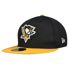 NHL Black/Gold Pittsburgh Penguins New Era Mesh Crown Two-Tone 59FIFTY Fitted Hat
