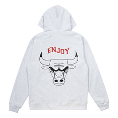 NBA Enjoy Basketball x Chicago Bulls Unisex Hoop Enthusiast Capsule Collection Pullover Hoodie - Heather Gray on sale