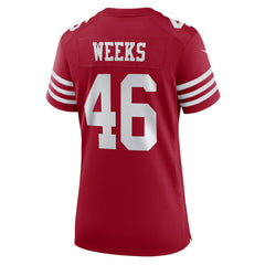 Jon Weeks Women's Team Game Jersey - San Francisco 49ers