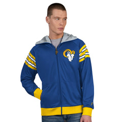 Pro Player Helmet Full-Zip Hooded Track Jacket - Los Angeles Rams
