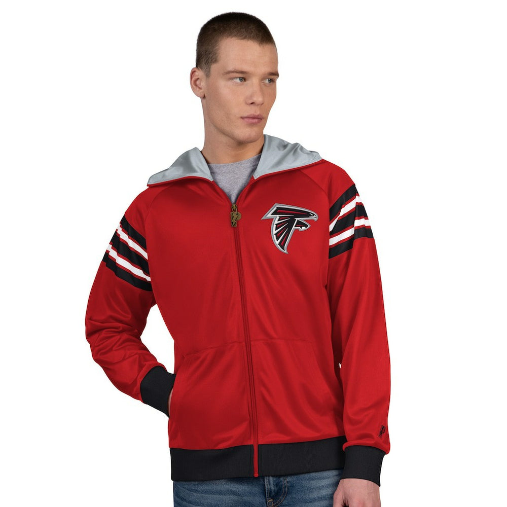 Pro Player Helmet Full-Zip Hooded Track Jacket - Atlanta Falcons