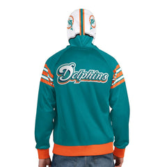 Pro Player Retro Helmet Full-Zip Hooded Track Jacket - Miami Dolphins