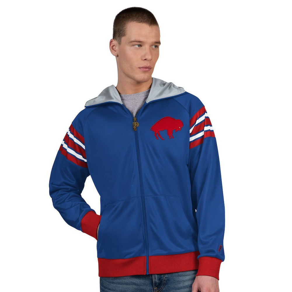 Pro Player Retro Helmet Full-Zip Hooded Track Jacket - Buffalo Bills