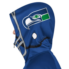 Pro Player Retro Helmet Full-Zip Hooded Track Jacket - Seattle Seahawks