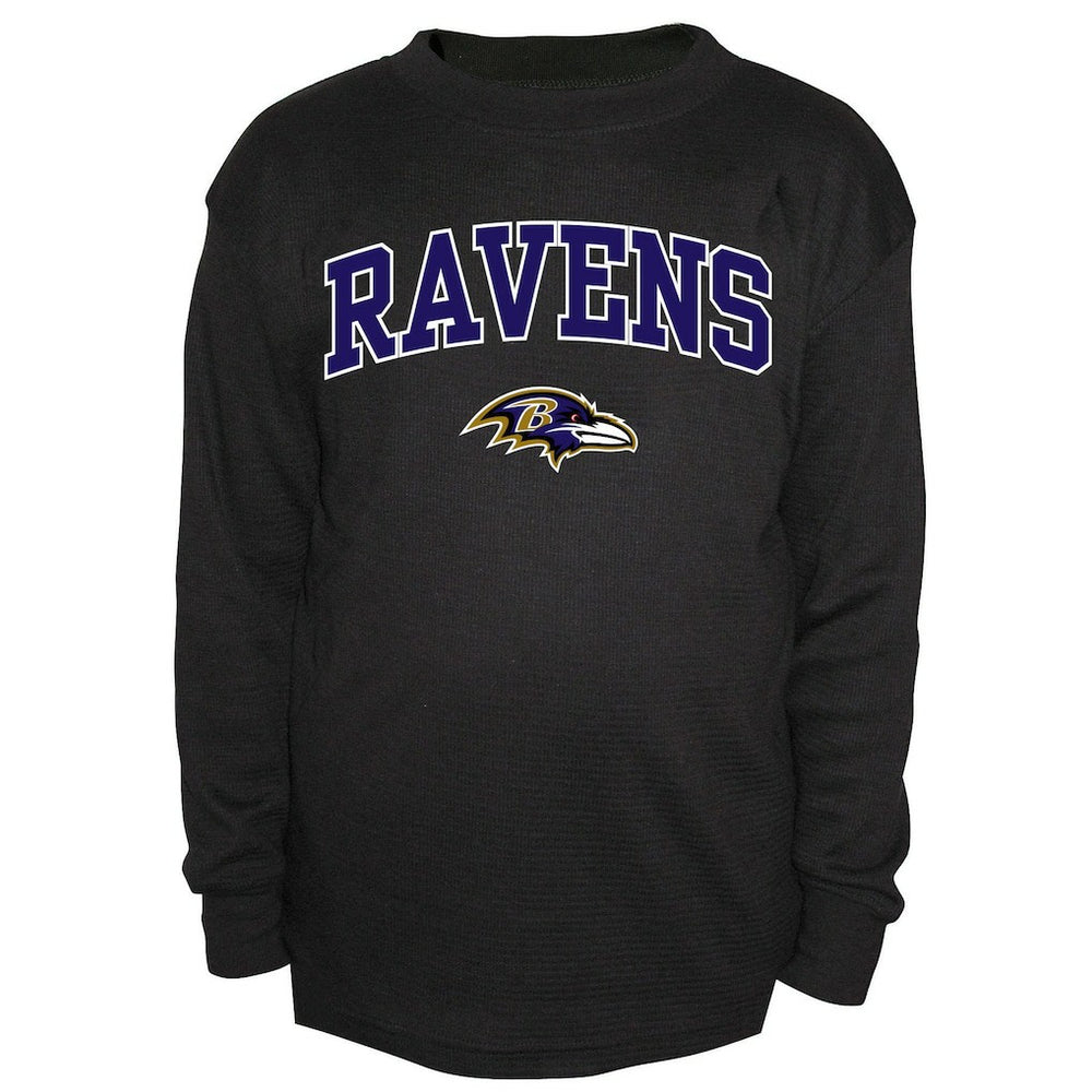 Big & Tall Thermal Long Sleeve Crew Neck T-Shirt - Baltimore Ravens